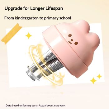 Colored Pencil Sharpener for Kids Gift, Rechargeable Electric Pencil Sharpener, Auto Stop, Classroom/Office/Home (Pink)