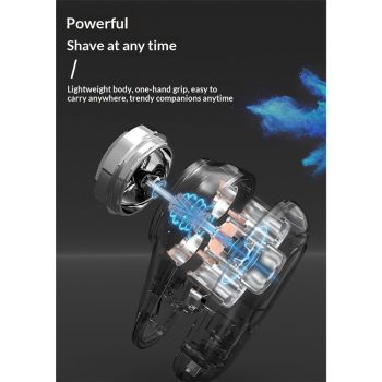 Mini Electric Shaver, Portable Travel Razor for Men, Cordless USB-C Fast Rechargeable Electric Shavers, LED Battery Display Face Shavers for Wet/Dry Shaving