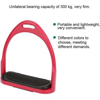 Premium Safety Stirrup Die Cast Aluminum Flexible Stirrup, 1 PairsNon Slip Rubber Pad Horse Riding Tool Accessories