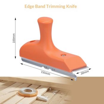 Imbot Edge Banding Trimmer With Stainless Steel Blade，Woodworking Trimmer For Deburring, Edge Planing,Correcting Wood Edges, Woodworking, Veneer（Edge trimming knife+bag）
