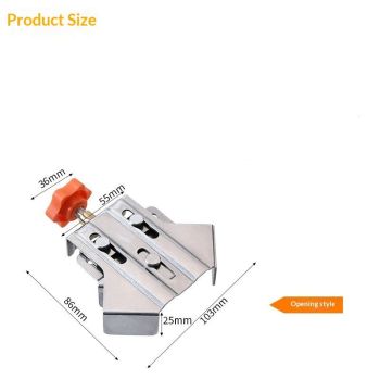 2pcs Stainless Steel Right Corner Clamp,90 Degree Right Angle Clamp for Woodworking,Right Angle Clip Fixer,Single Handle Clamps for Woodworking,（open-ended）