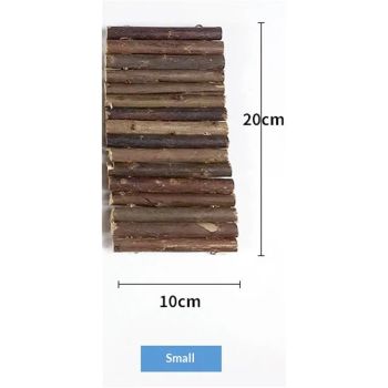Guinea Pig Wooden Ladder Bridge Rabbits Hideout, House, Tunnel, Rodents Chew Toys for Bunny, Chinchillas, Hedgehogs, Ferrets,（20*10cm）