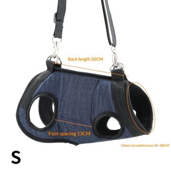 Dog Lift Harness Portable Dog Sling for Small Dogs Hind Leg Support Pet Rehabilitation Lifts Vest Adjustable Harness for Back Legs for Old, Disabled Dogs Walk,S