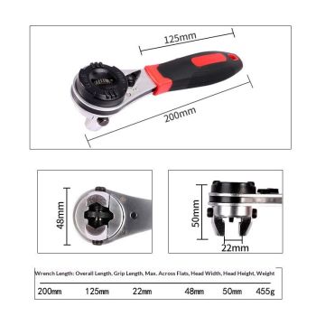 Adjustable Ratcheting Wrench, Adjustable Ratcheting Wrench 6-22mm, Adjustable sleeve wrench,Portable labor-saving AdjustableWrench, Non slip gloves