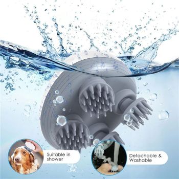 Electric Scalp Massager, Head Massager with 4 Massage Heads, Back and Scalp Massager Relieving Tight Stiffness Muscles（white,11*7cm）