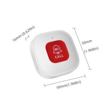 Caregiver Call Button for Elderly at Home w App Notification, Elderly Monitoring, Caregiver Pager, Life Alert Systems for Seniors , Alert Button for Seniors at Home（9.9*cm)