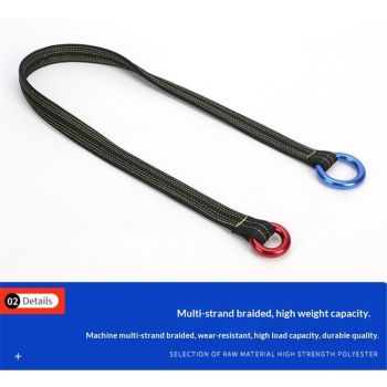 Tree Arborist Friction Saver Tree Climbing Saver Loop Belt Sling Retrievable Anchor 35.4 inch（Red and Blue 90cm）