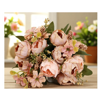 Vintage Artificial Peonies Silk Peony Flowers for Wedding Bridal Home Décor – Beautiful Floral Centerpiece Arrangement Decoration