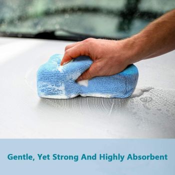 10 Pack Premium Grade Microfiber Applicator Pads - Ultra-Soft Foam Core, Safe for Sealants, Tire Dressings, Interior and Exterior Detailing, Car, Truck, SUV, RV, Motorcyle Care