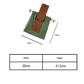 Foraging Bag Canvas Foldable Outdoor Camping Foraging Bag Mushroom Storage Jungle Craft Belt Fire Seed Pouring Bag Travel Camping Hiking Bag (Green)