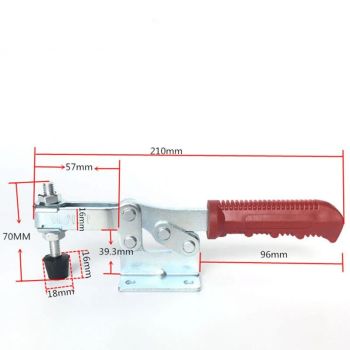 1Pcs Carbon Steel Type ,450kg Holding Force, Quick Horizontal ClampWelding fixture fixing quick clamp