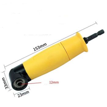 Right Angle Drill Attachment Set, Including Flexible Drill Bit Extension,Extension Power Drill Attachment with Impact Shank, Screwdriver Bit Set (Yellow)