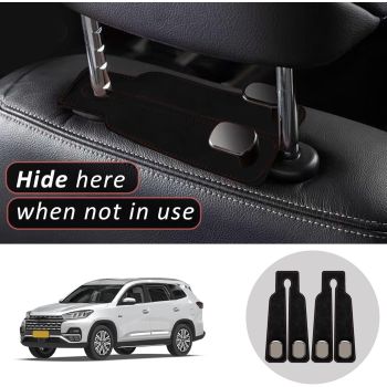 4 pack Car Hooks, Headrest Hook for Car, Car Seat Hooks for Purses and Bags,Purse Hooks fits Car Seat Suitable for Bags (Black-4 Pack)