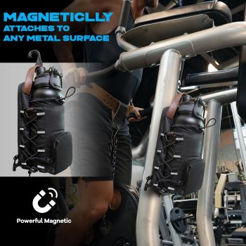 Magnetic Gym Bag,Magnetic Water Bottle Holder for Gym,Small Gym Bag for Men and Women,Gym Gifts & Gym Accessories（Excluding kettle）