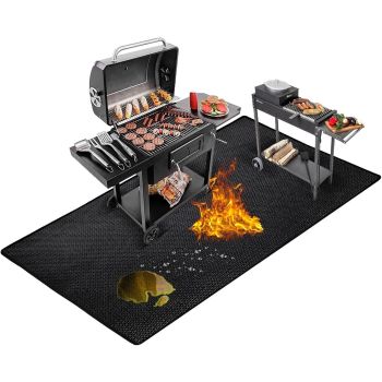 39*72 inches Under Grill Mat for Outdoor Grill,Fireproof Grill Pad for Fire Pit,Indoor Fireplace Mat Fire Pit Mat,Oil-Proof Waterproof BBQ Protector for Decks and Patios