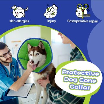 Dog Cone Collar After Surgery, Adjustable Soft Recovery Cone for Small Dogs to Stop Licking, Light-Weight Comfortable Elizabethan Collar for Dogs Anti-Bite Lick Protective Wound（S）
