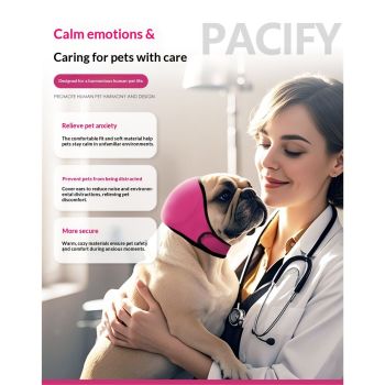 Dog Ear Muffs & No Shake Ear Wrap for Hematoma, Bathing, Drying,Swim& Noise Anxiety Relief - Elastic Waterproof Ear Protector with Calming Hoodie Design for Grooming/Head Ear Cover (Pink, L)
