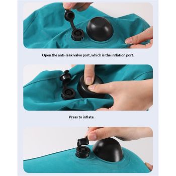 Inflatable Lumbar Support Pillow for Travel Seat and Office Chair, Back Support Pillow for Airplane Travel and Car, Lumbar Pillow for Lower Back Pain Relief and Improve Posture, Easy to Carry