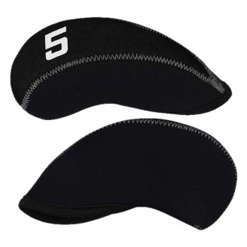 Golf 11pcs/Set Neoprene Iron Headcover Set Flag Golf Club Protector black Golf Club Protector
