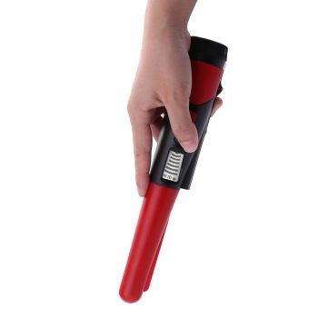 Metal Detector Pinpointer for Adults & Kids Fully Waterproof Underwater Metal Detector Wand Handheld Pin Pointer with LCD Screen & LED Light, 360°High Sensitivity Accuracy Detection, Red