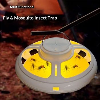 Updated Flea Traps for Inside Your Home with 10 Sticky Pads and USB Cable, Flea Light Traps for Home, Hanging Pest Control Device for Bugs Moths Gnats, Effective Indoor Outdoor