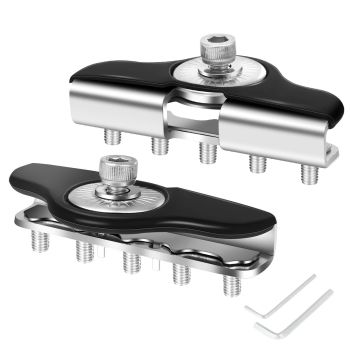 Led Light Bar Mounting Brackets 2pcs Universal Hood Led Work Light led Pods Mount Bracket Clamp Holder for SUV Truck Off Road Installed No Need Drilling,