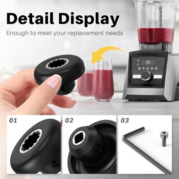 Blender Drive Socket, 5 Pack Drive Socket Replacement 891 802 Compatible with Professional Series, Allen Wrench Included