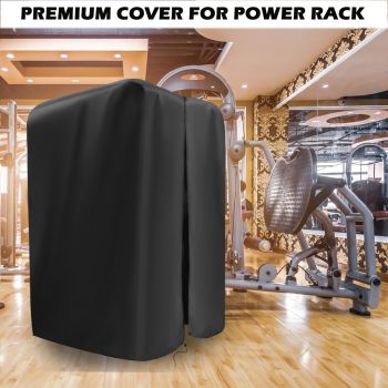Gym Rack Cover with Waterproof Zipper, Protective Cover for Squat Rack/Weight Lifting Rack/Home Gym Workout Equipment-Indoor or Outdoor