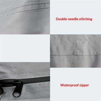 UPF 50+ Kayak Cover, Dustproof Canoe Cover for Outdoor Storage, 420D Waterproof Kayak Cover for Fishing Boat, Gray (Silver, 10ft)