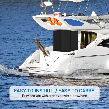 420D Privacy Tent for Boat, Heavy Duty Hanging Changing Room for Top  Portable Privacy Station for Pontoons (black  183*77*69cm）