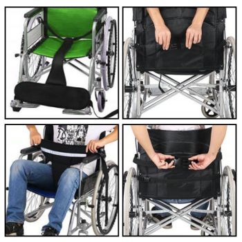 Wheelchair Safety Belt,T-Shape Chair Waist Lap Strap Prevent Tilting or Falling,Patients Safety Harness Fixed Elderly Belt with Easy Release Buckles for Patient,Elderly & Disabled (Black)