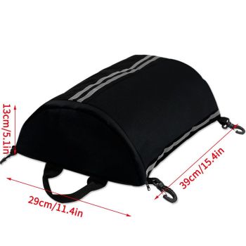 Sports Coated Deck Bag for and Kayaks, Black,Reflective Stand Up Paddleboard Storage Accessories with Hooks for Paddle Board Surf Board Kayak Boat Canoe