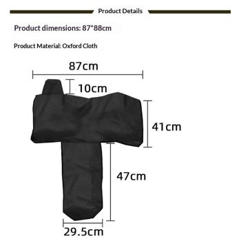 Waterproof Western Horse Saddle Cover with Elastic Straps to Securely Attach Each Corners and Fenders - Fits Most Full-Size Western Saddle