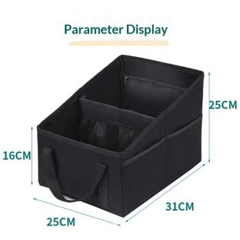 Car Seat Organizer - Passenger Seat Organizer, Collapsible Small Car Seat Storage Organizer for Console Front/Back, Automotive Backseat Organizer with Belt 4 Cup Holders for Kids Accessories