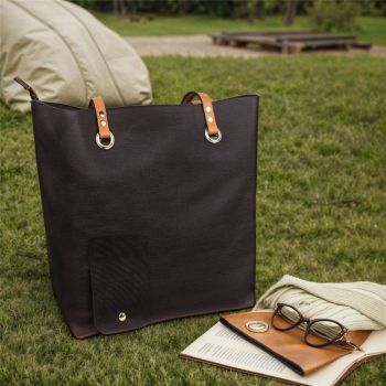 Portable Canvas Wine Tote with Drink Dispenser, Insulated Wine Bag, Black, One Size, Adult, Unisex（Comes with 3 inner compartments）