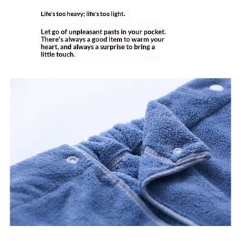 2 set Men's Towel Wrap Bathrobe, Soft Adjustable Bath Wrap for Shower, Sauna,Coral Fleece Super Soft, Absorbent and Quick Drying -Blue