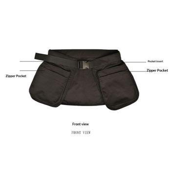 Detachable Pockets, Hand Free Waist Belt Clip, Dog Handler Training Tools Storage Waist Pockets for Men and Women, also Used to Gardening Work, Hairstylist (Black)
