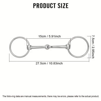 Ring  Hollow Jointed Mouth for Equestrian Supplies   Enhanced Control and Comfort, Jointed Chewing Mouth Roller, Suitable for Training Horses