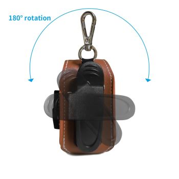 Golf waist leather storage bag, hanging waist golf bag, practical bag for golf sports accessories pu Storage Pocket brown
