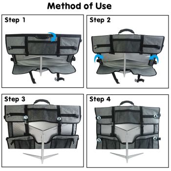 27 Inch Monitor Carrying Case, Universal 27" Computer Monitor Bag with Rubber Handle and Pockets, Gray