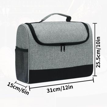 Bartender Kit Bag, Portable Travel Carrying Bag with Handle for Bar Tools Set, For Home Indoor Outdoor Patio Party, Gray (Bag ONLY)