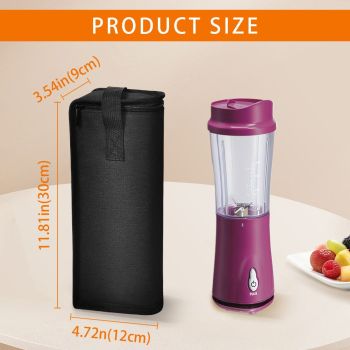 Portable Blender Storage Bag Sleeve Fully wrapped Storage Bag, for Beach Portable Small Mixer Black Splash-Proof Carrying Case with Hand Strap and Protective(Box Only)