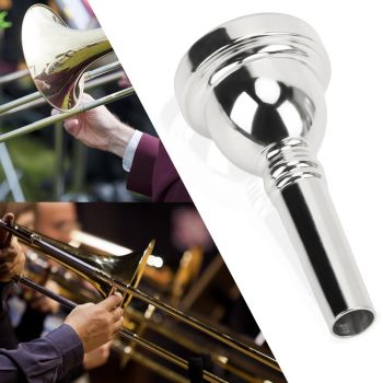 6 1/2AL Silver Trombone Mouthpiece - Professional Grade Brass Instrument Mouthpiece for Tenor Trombone, Premium Sound & Durability