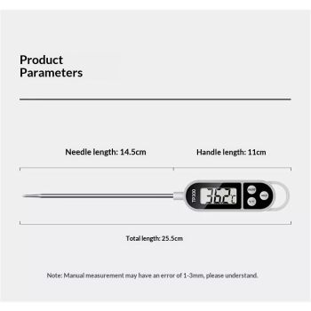 TP300 Digital Meat Thermometer for Cooking Food, Kitchen Needs, Smoker Oven BBQ Grill, Candy, Drinks, Instant Read,  2pcs
