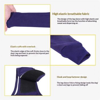 Dog Sleeves for Licking Dog Knee Brace After Surgery Wear for Dogs Abrasion Resistant Dog Recovery Sleeve for Dogs Cone Collar Alternative(XL)