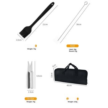 18 pack Grilling Accessories, Dad Gifts for Christmas Grilling Gifts, Heavy Duty Stainless Steel Grill Set BBQ Grill Accessories for Outdoor Grill, Best Gifts for Men Dad