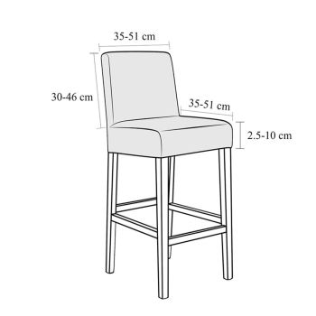 Stretch Removable Washable Dining Room Chair Covers,Bar Stool Covers,Barstool Chair Slipcovers Pub Counter Seat Cover (,Set of 2)Excluding chairs