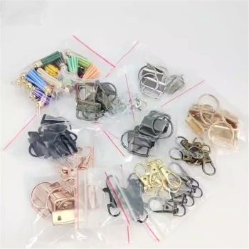 72 Pieces Key Fob Hardware Set Including 24 Wristlet with Keyring, Colorful Leather Keychain Tassel and Swivel Snap Hooks for Supplies, 6 Colors, Multicolor, Large