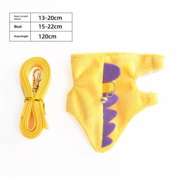 Ferret Harness and Leash Set Small Animals Vest Harness Baby Rabbit Guinea Pig Teacup Chihuahua Mouse and Other Small pet.(Yellow )