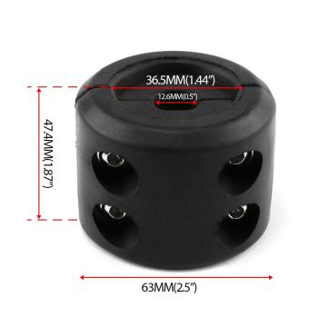 Winch Cable Hook Stopper, Rubber Winch Stopper for Wire & Synthetic Rope, with Stainless Steel Screws and Nuts Allen Wrench, (2-Pack black)